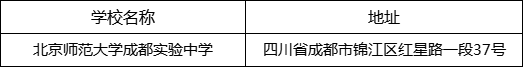 成都市北京師范大學(xué)成都實驗中學(xué)地址在哪里？