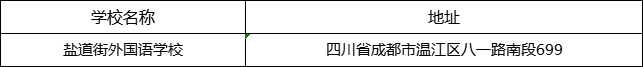 成都市鹽道街外國(guó)語(yǔ)學(xué)校地址在哪里？