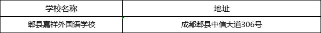 成都市郫縣嘉祥外國語學(xué)校地址在哪里？