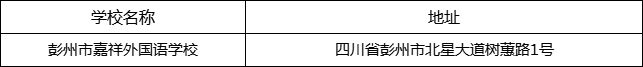 成都市彭州市嘉祥外國(guó)語(yǔ)學(xué)校地址在哪里？