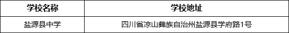 涼山州鹽源縣中學(xué)學(xué)校地址在哪里？