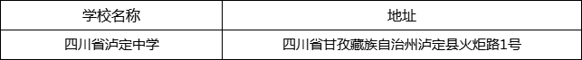 甘孜州四川省瀘定中學(xué)地址在哪里？