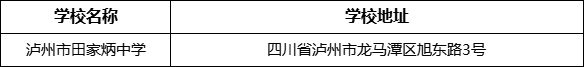 瀘州市田家炳中學(xué)學(xué)校地址在哪里？