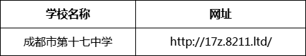 成都市第十七中學網(wǎng)址是什么？