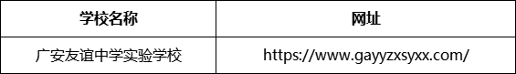 廣安市廣安友誼中學(xué)實(shí)驗(yàn)學(xué)校網(wǎng)址是什么？