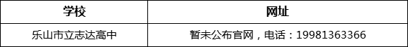 樂山市立志達高中網(wǎng)址是什么？