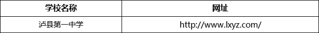 瀘州市瀘縣第一中學網(wǎng)址是什么？