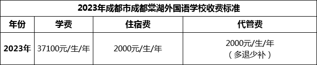 2024年成都市成都棠湖外國(guó)語(yǔ)學(xué)校學(xué)費(fèi)多少錢？