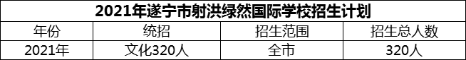 2024年遂寧市射洪綠然國(guó)際學(xué)校招生計(jì)劃是多少？