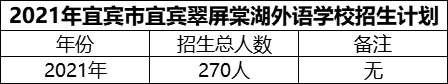 2024年宜賓市宜賓翠屏棠湖外語學(xué)校招生計劃是多少？