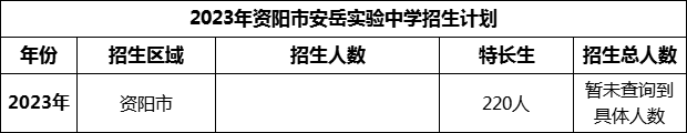 2024年資陽市安岳實(shí)驗(yàn)中學(xué)招生計(jì)劃是多少？