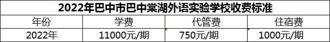 2024年巴中市巴中棠湖外語(yǔ)實(shí)驗(yàn)學(xué)校學(xué)費(fèi)多少錢？