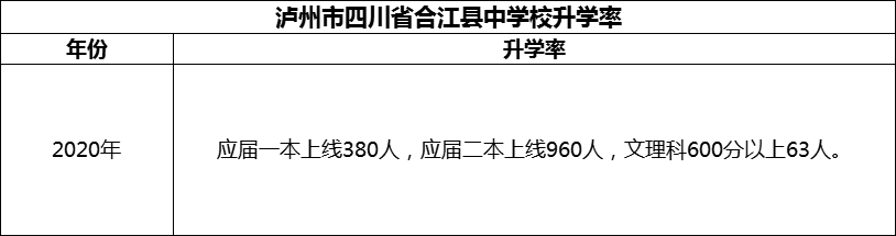 2024年瀘州市四川省合江縣中學(xué)校升學(xué)率怎么樣？