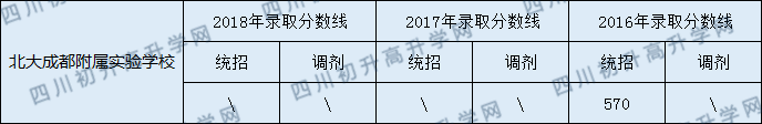 北大成都附屬實驗學校?初升高錄取線是多少？