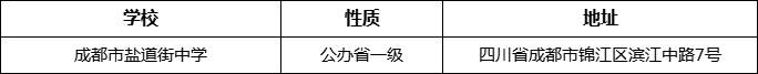 成都市鹽道街中學詳細地址、在哪里？