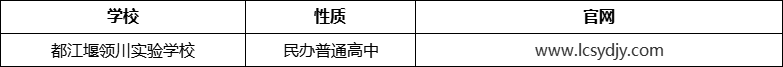 成都市都江堰領(lǐng)川實(shí)驗(yàn)學(xué)校官網(wǎng)、網(wǎng)址、官方網(wǎng)站